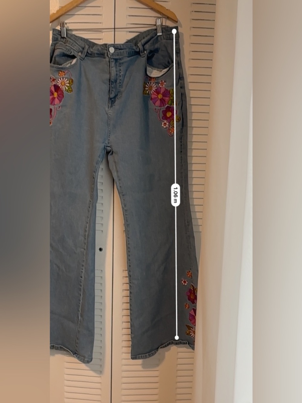 Sugar Thrillz Floral Embroidered Flare Jeans – Vintage Dream 🌸✨ - Picture 7 of 15